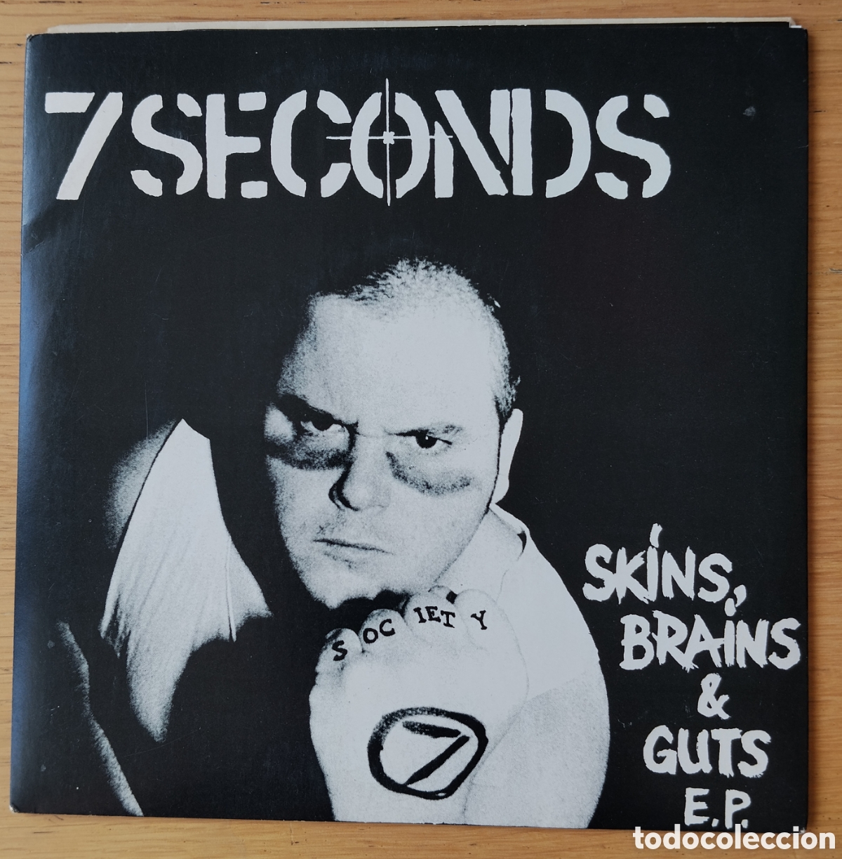 Discos de vinil: 7 SECONDS: &rdquo;SKINS, BRAINS & GUTS E.P.&rdquo; E.P. VINILO 1989 - HARDCORE