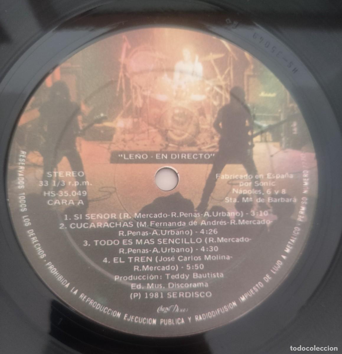 Discos de vinilo: Le&ntilde;o-En Directo -HS-35049-1981 - Foto 5