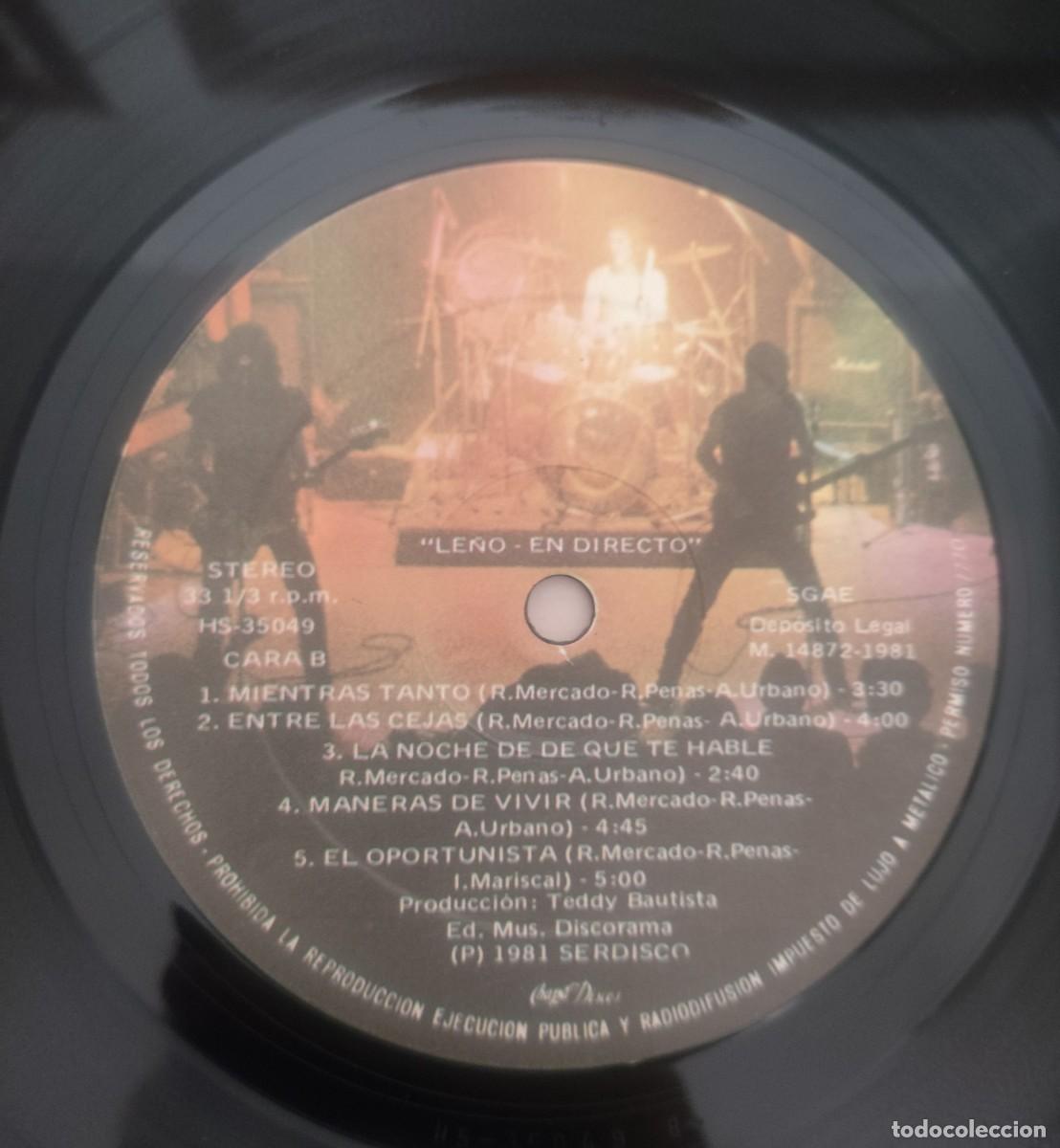 Discos de vinilo: Le&ntilde;o-En Directo -HS-35049-1981 - Foto 6