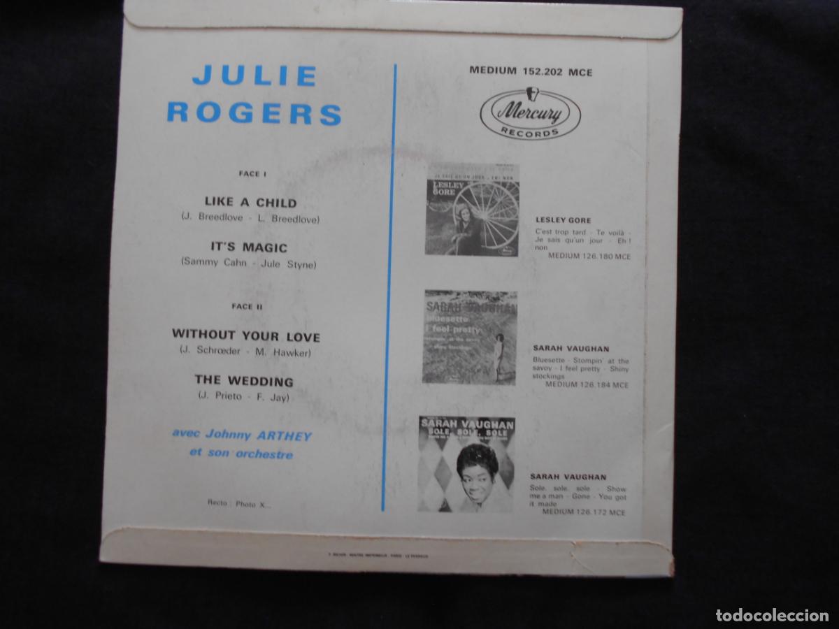 Discos de vinilo: EP JULIE ROGERS - LIKE A CHILD + 3 - Foto 2
