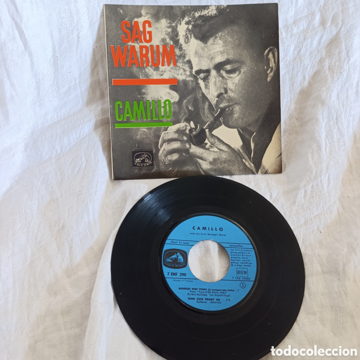 Discos de vinilo: Camillo Felgen - Sag Warum Vinilo 7&rdquo; EP (1961) Estilo Schlager Alem&aacute;n,con leng&uuml;eta