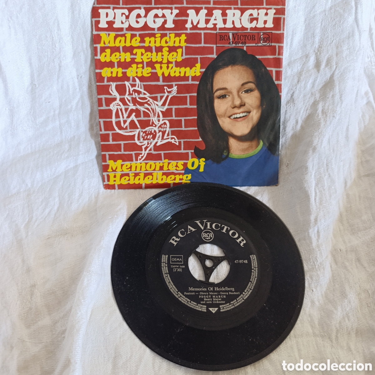Discos de vinilo: Vinilo 7&rdquo; Peggy March - Male nicht den Teufel an die Wand (1966) RCA Victor
