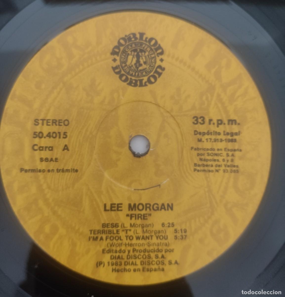 Discos de vinilo: Lee Morgan-Fire-Espa&ntilde;a -1983 - Foto 3