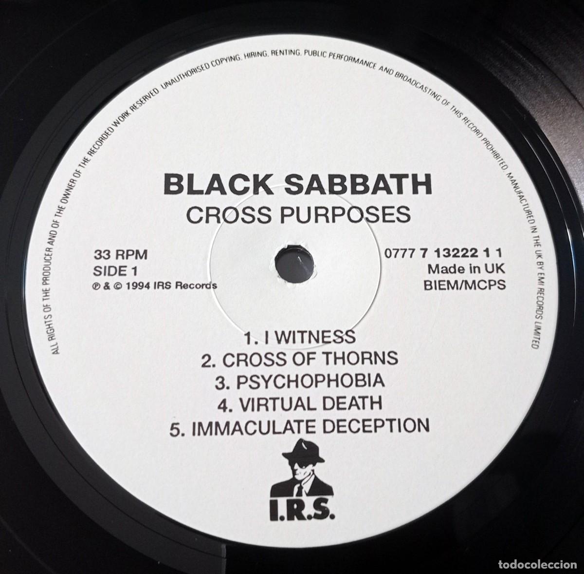 Discos de vinilo: LP BLACK SABBATH - CROSS PURPOSES - Foto 3