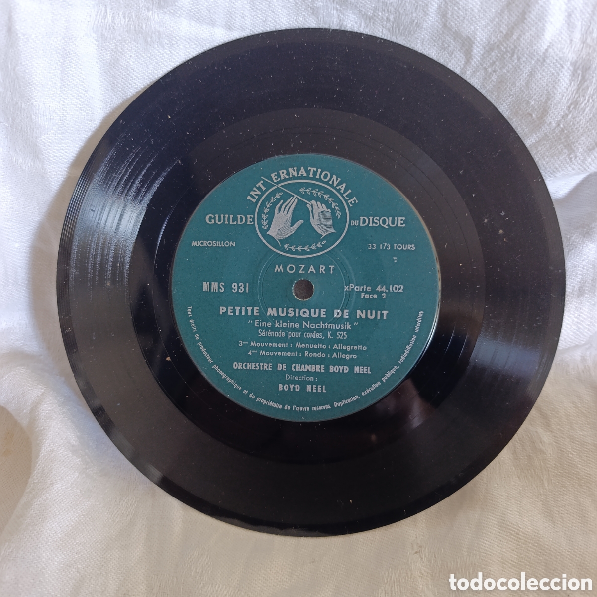 Discos de vinilo: Mozart &ndash; Petite Musique De Nuit (MMS 931) | Edici&oacute;n Francesa A&ntilde;os 50,vinilo Ep, exclusivo