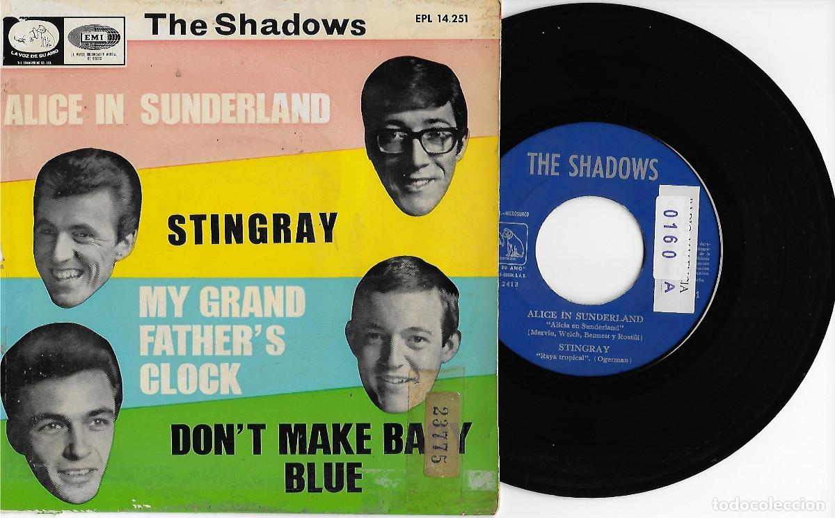 Discos de vinilo: THE SHADOWS 7&rdquo; EP SPAIN 45 ALICE IN SUNDERLAND 1966 SINGLE VINILO POP ROCK INSTRUMENTAL OFERTA LEER