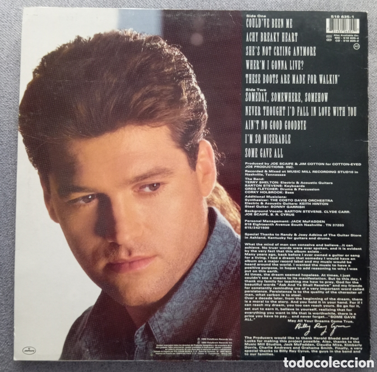 Discos de vinilo: VINILO BILLY RAY CYRUS - SOME GAVE ALL - Foto 2