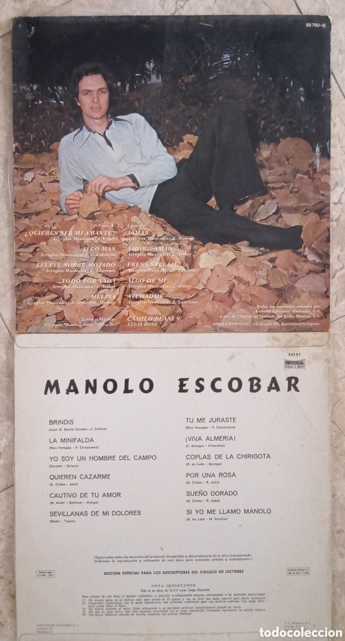 Discos de vinilo: VINILOS MANOLO ESCOBAR Y CAMILO SEXTO - Foto 2