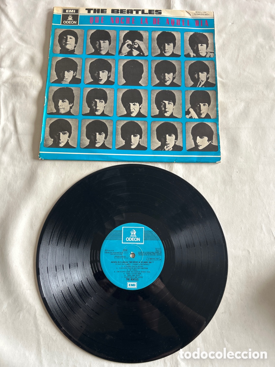 Discos de vinilo: Disco de vinilo LP The Beatles.Que noche la de aquel dia.1964
