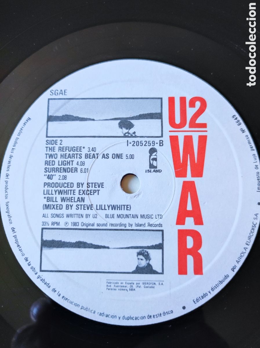 Discos de vinilo: U2 - WAR (ORIGINAL 1983) - Foto 6
