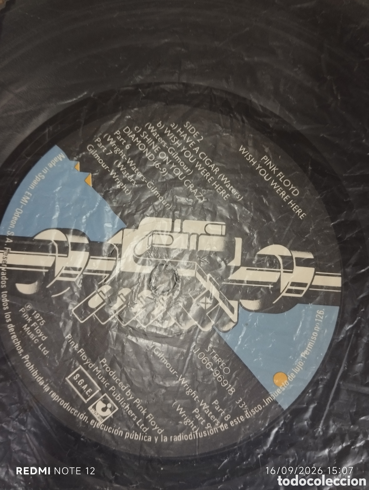 Discos de vinilo: PINK FLOYD, WISH YOU WERE HERE - Foto 5