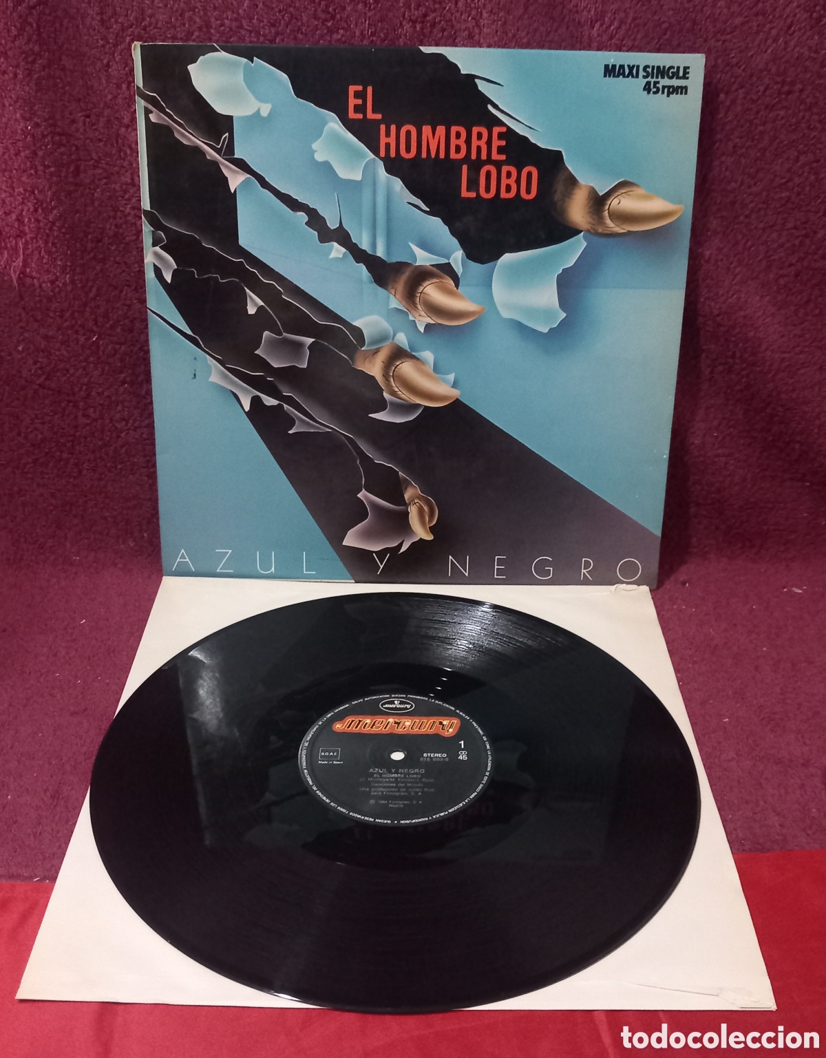 Discos de vinilo: MAXI EL HOMBRE LOBO 1984 MERCURY - Foto 2