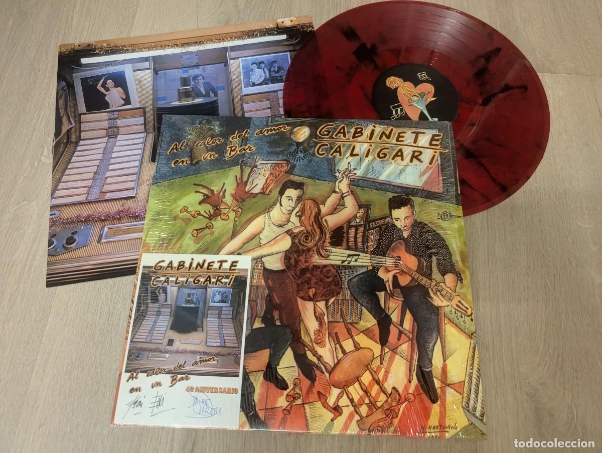 Discos de vinilo: GABINETE CALIGARI - AL CALOR DEL AMOR EN UN BAR ..LP NUEVA EDICION FIRMADA . VINILO DE COLOR . NUEVO