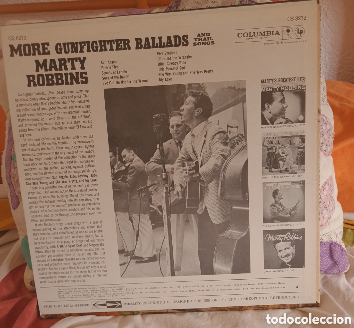 Discos de vinilo: MARTY ROBINS * MORE GUNFIGHTER BALLADS - Foto 2