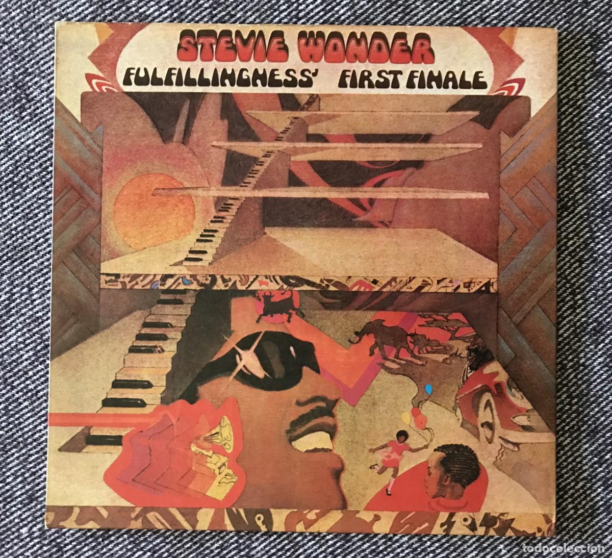 Discos de vinilo: Stevie Wonder &lrm;&ndash; Fulfillingness' First Finale - LP - Motown &lrm;&ndash; 2-47.075 (1981 Spain)