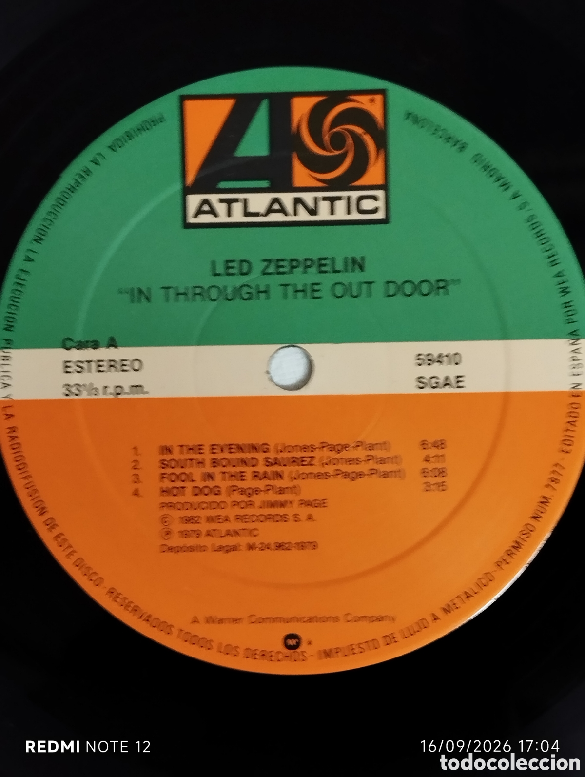 Discos de vinilo: LED ZEPPELIN, IN THROUGH THE OUT DOOR - Foto 4