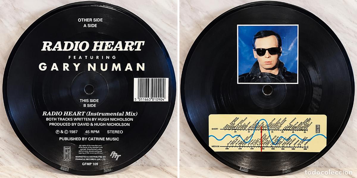 Discos de vinilo: RADIO HEART FEATURING GARY NUMAN | RADIO HEART | PICTURE DISC 7&rdquo; | 1987 | GFMP 109