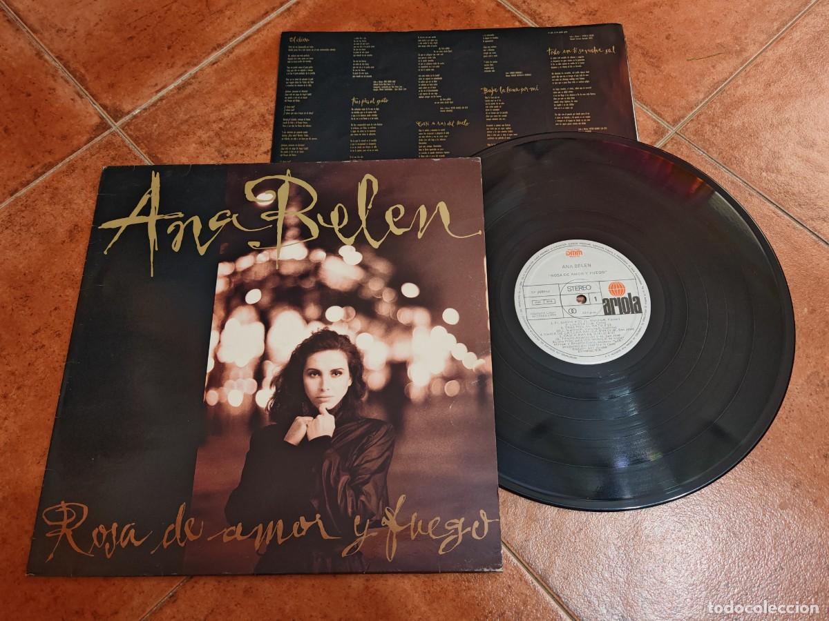 Discos de vinilo: ANA BELEN Rosa de amor y fuego LP VINILO ENCARTE 89 JOSE MARIA CANO MECANO VICTOR MANUEL JUAN GATTI