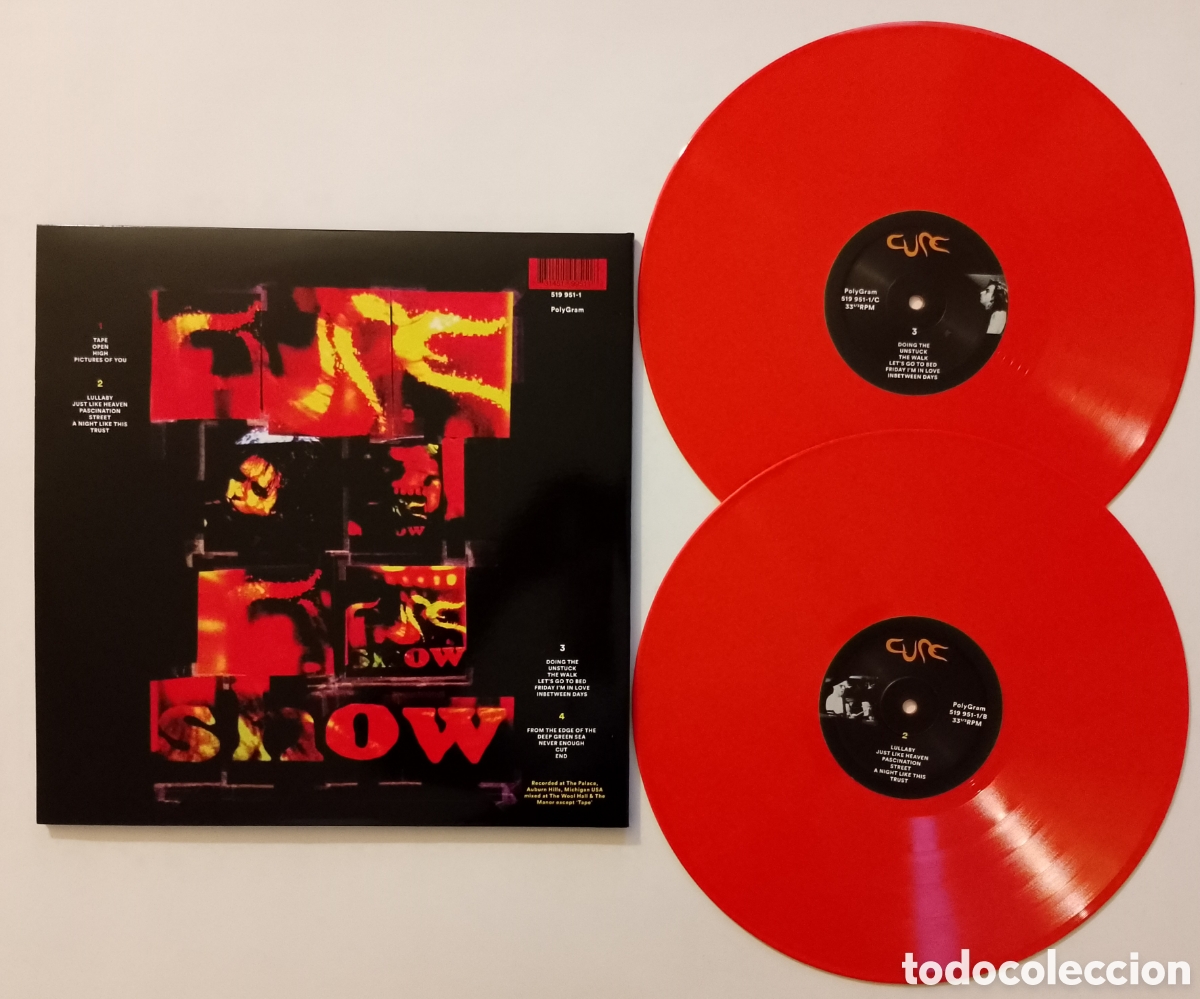 Discos de vinilo: THE CURE - SHOW 2LP VINILOS ROJOS - Foto 2