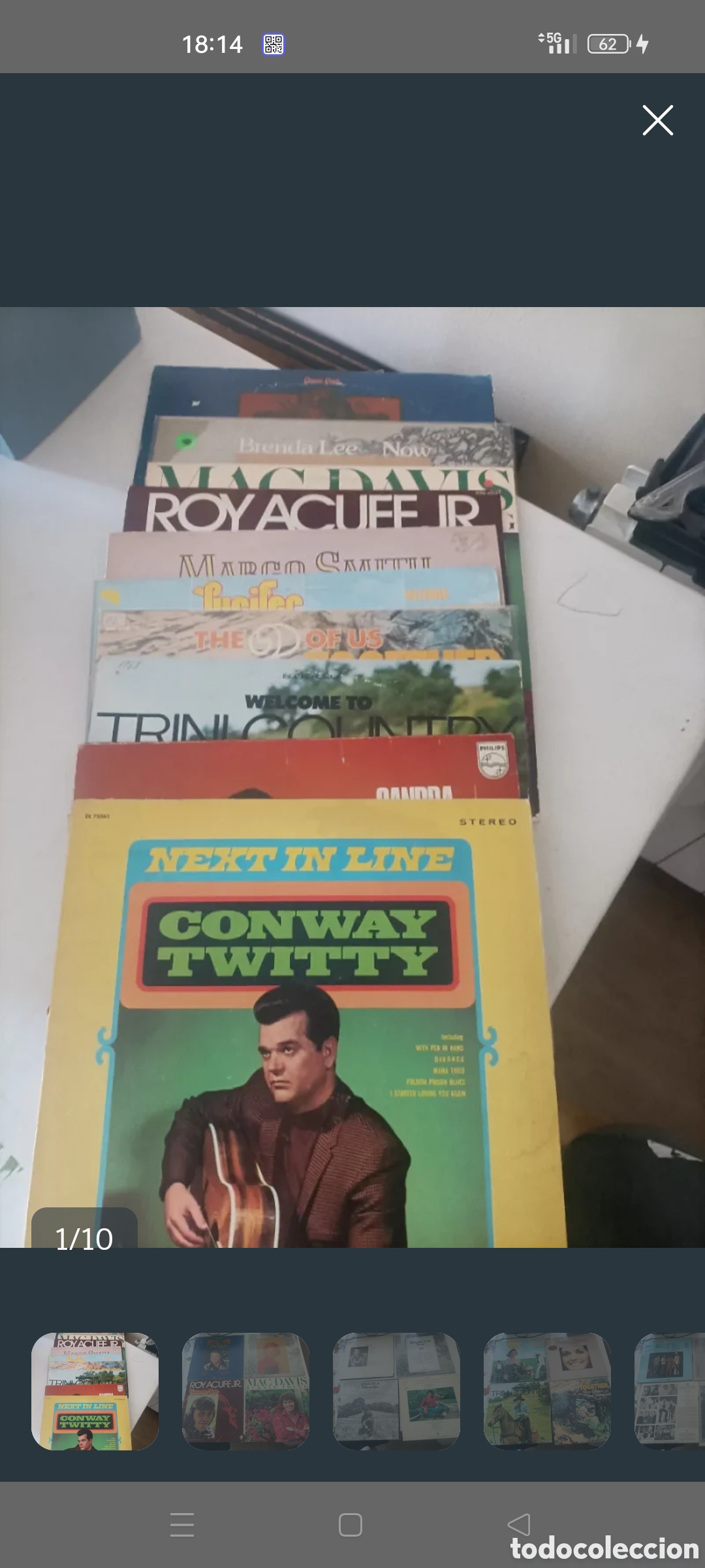 Discos de vinilo: Lote 10 LPS,Country-Folk, a&ntilde;os 60-70