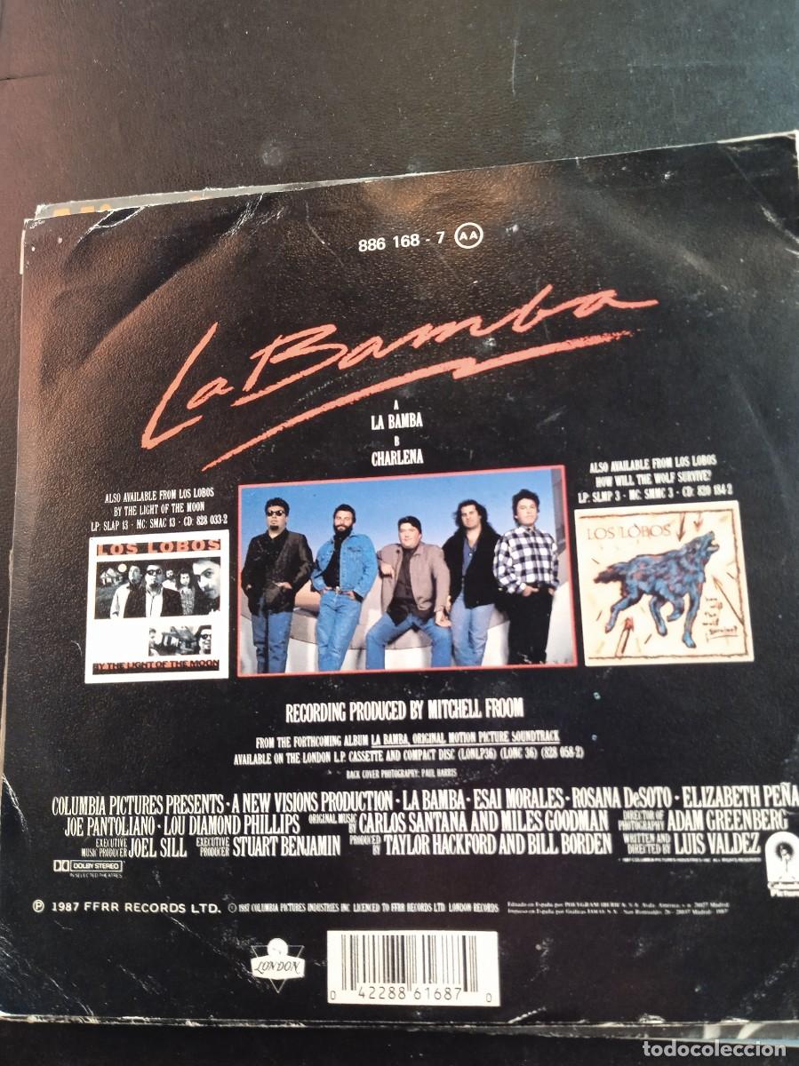 Discos de vinilo: LOS LOBOS- LA BAMBA. SINGLE - Foto 2