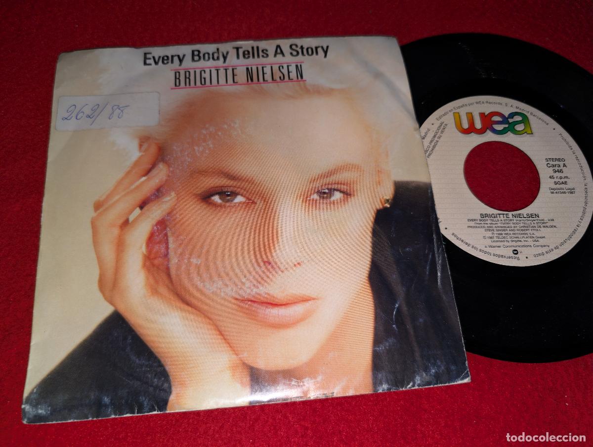 Discos de vinilo: BRIGITTE NIELSEN Every body tells a story 7'' single 1987 wea PROMO DOBLE CARA ESPA&Ntilde;A SPAIN