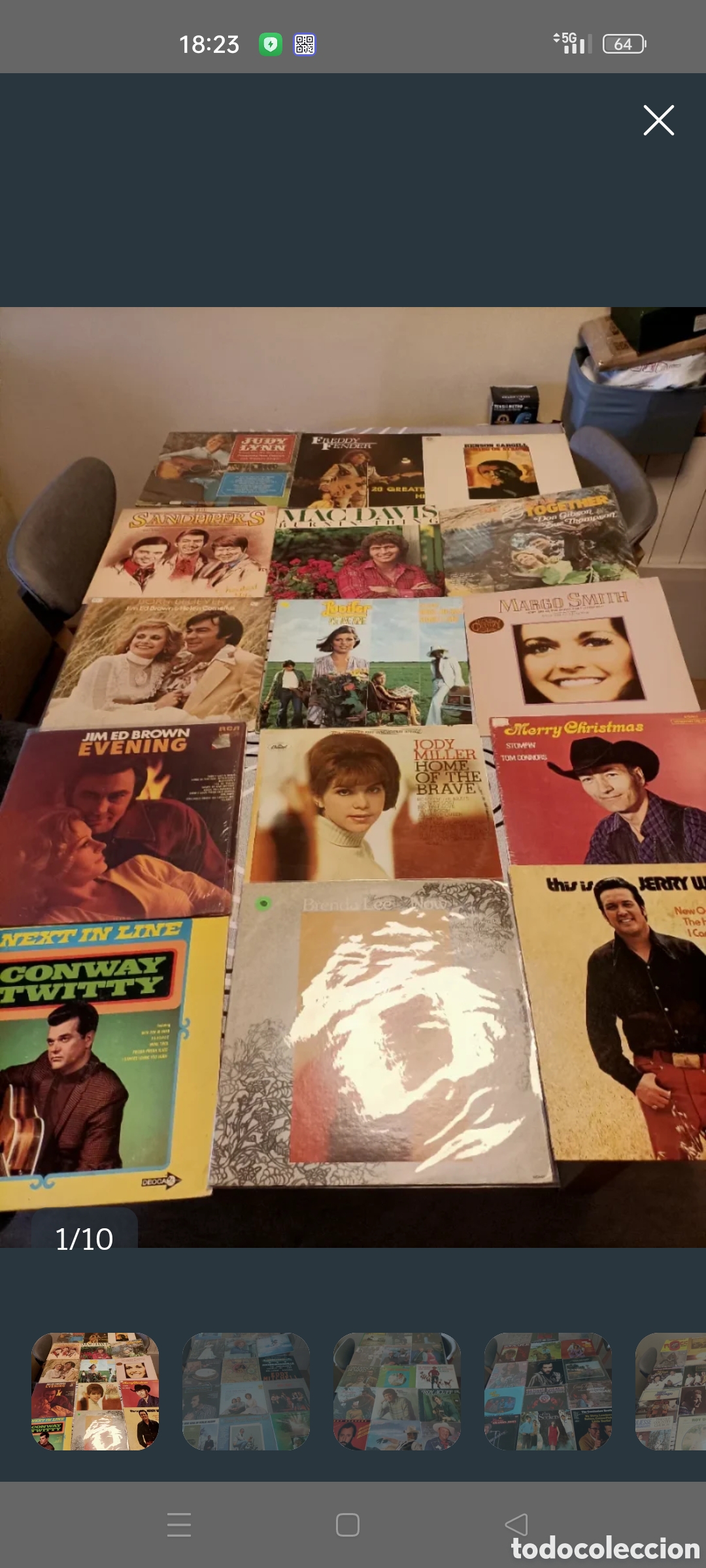 Discos de vinilo: Lote 100 Vinilos 33 RPM, Country-Folk,A&ntilde;os 60-80