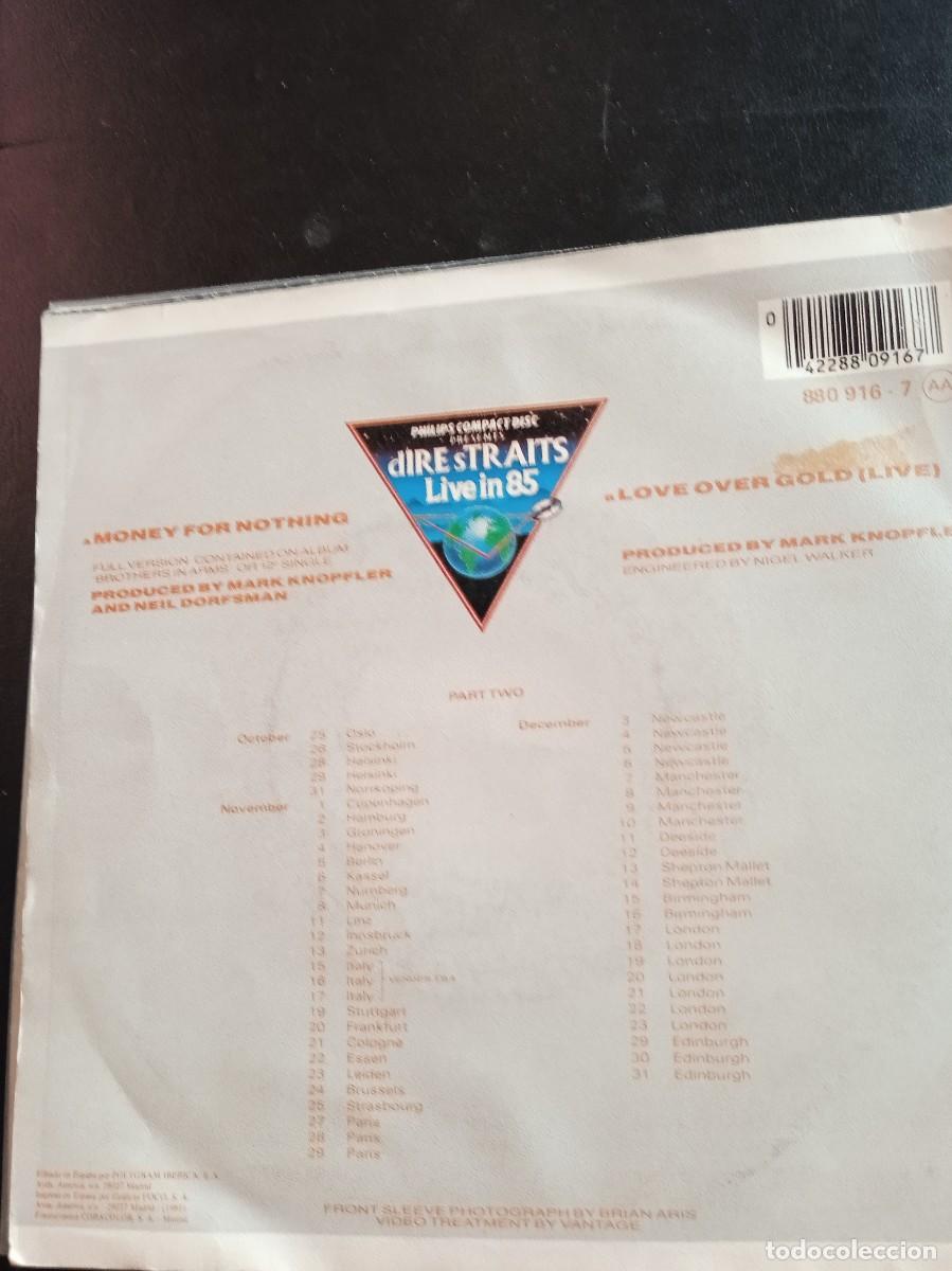 Discos de vinilo: DIRE STRAITS- MONEY FOR NOTHING. SINGLE - Foto 2