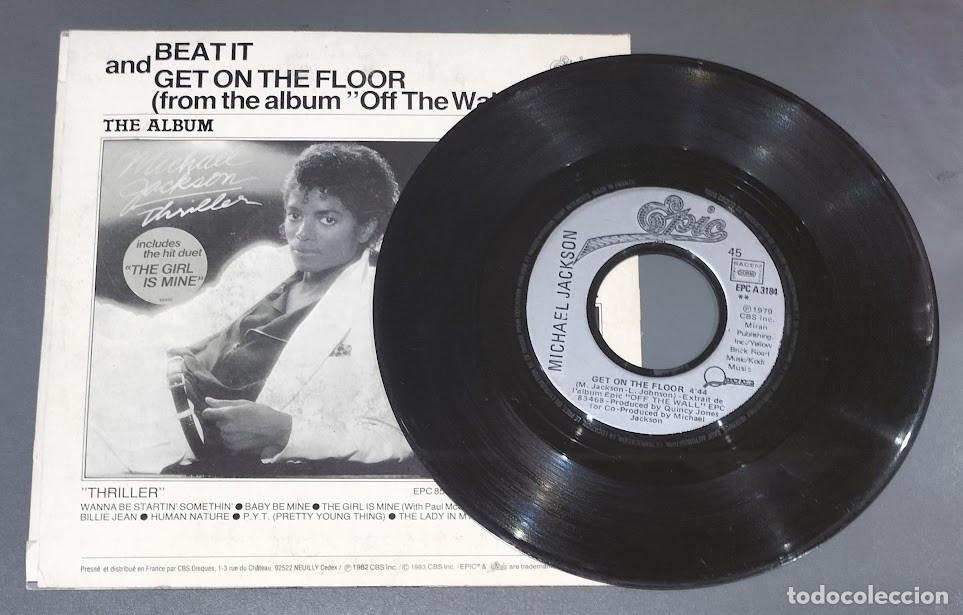 Discos de vinilo: Michael Jackson - Beat It - 7&rdquo; Single, Epic ref. A-3184. Ed. francesa 1983. - Foto 2