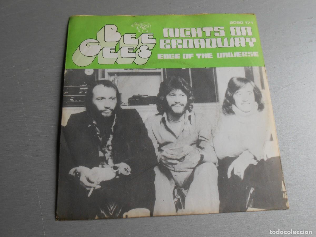 Discos de vinilo: BEE GEES, SG, NIGHTS ON BROADWAY + 1, A&Ntilde;O 1975, RSO 2090 171, MADE IN BELGIUM