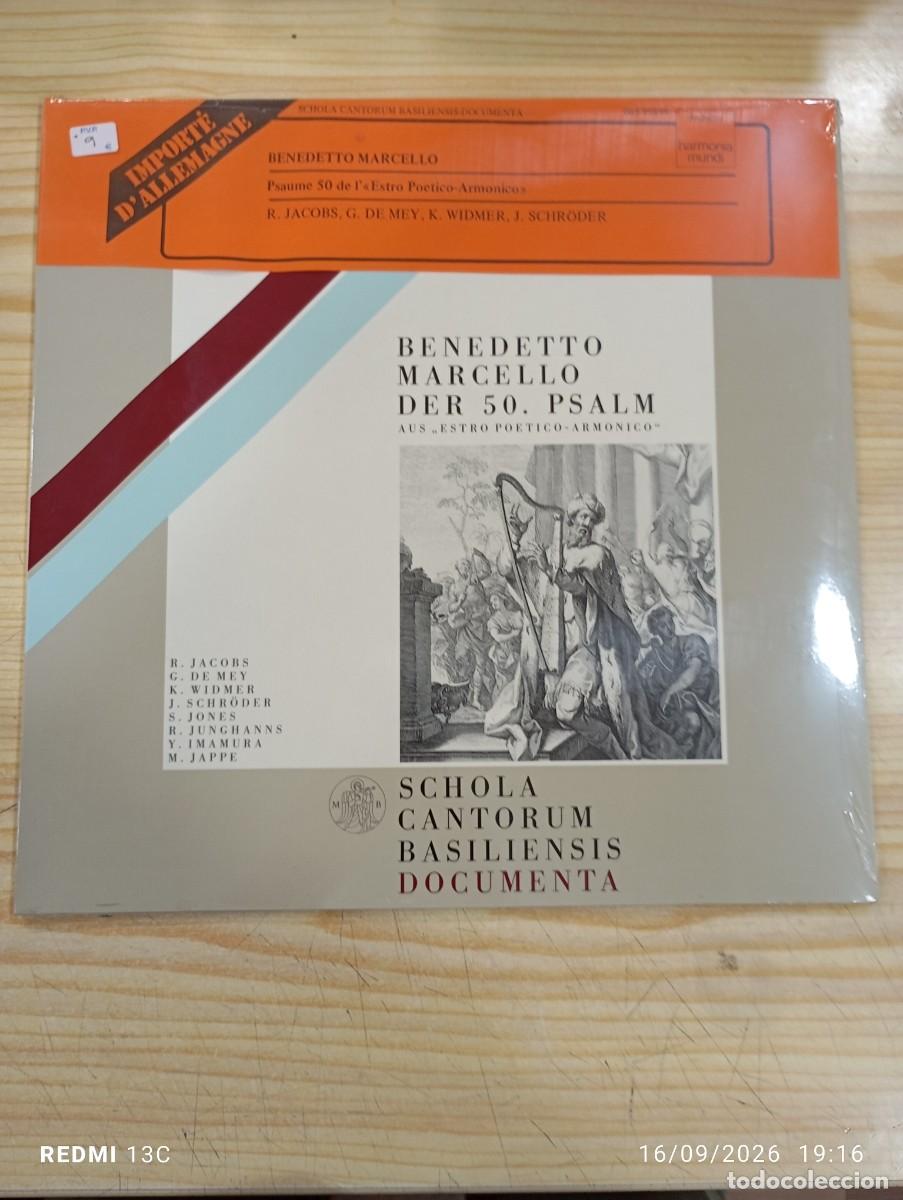 Discos de vinilo: Lp - Benedetto Marcello, Schola Cantorum Basiliensis &lrm;&ndash; Der 50. Psalm Edicion Germana 1980 Sellado