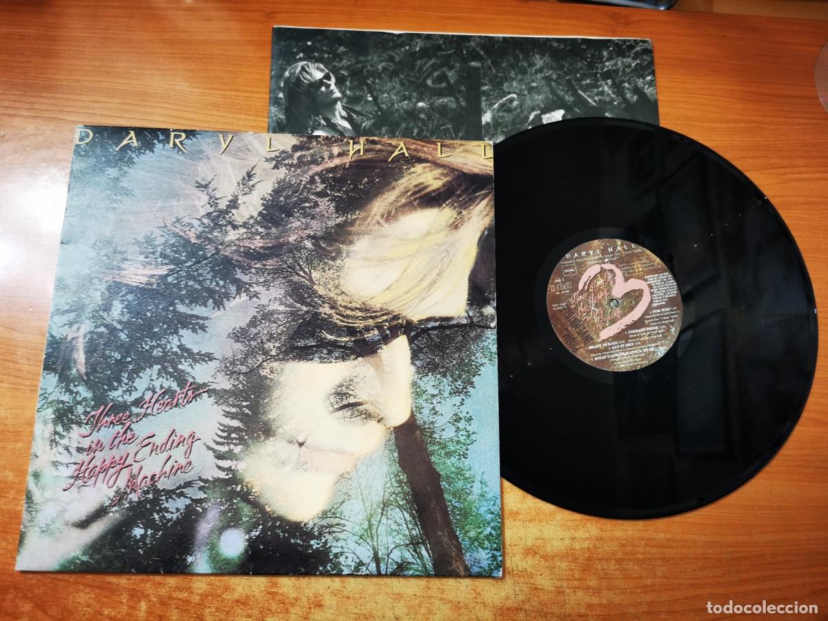 Discos de vinilo: DARYL HALL Three hearts in the happy LP VINILO PROMO 1986 ENCARTE HALL & OATES CONTIENE 10 TEMAS