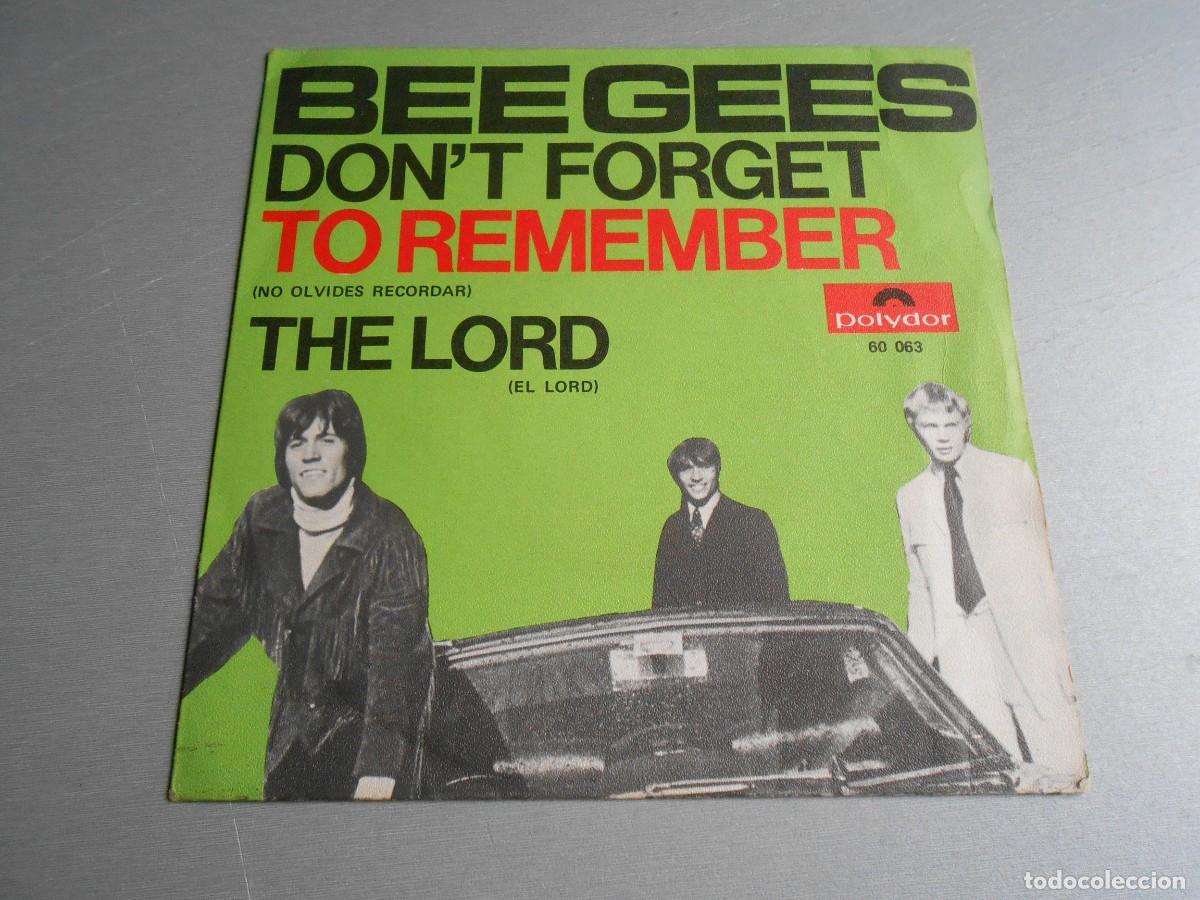 Discos de vinilo: BEE GEES, THE, SG, DON&acute;T FORGET TO REMEMBER + 1, A&Ntilde;O 1969, POLYDOR 60 063