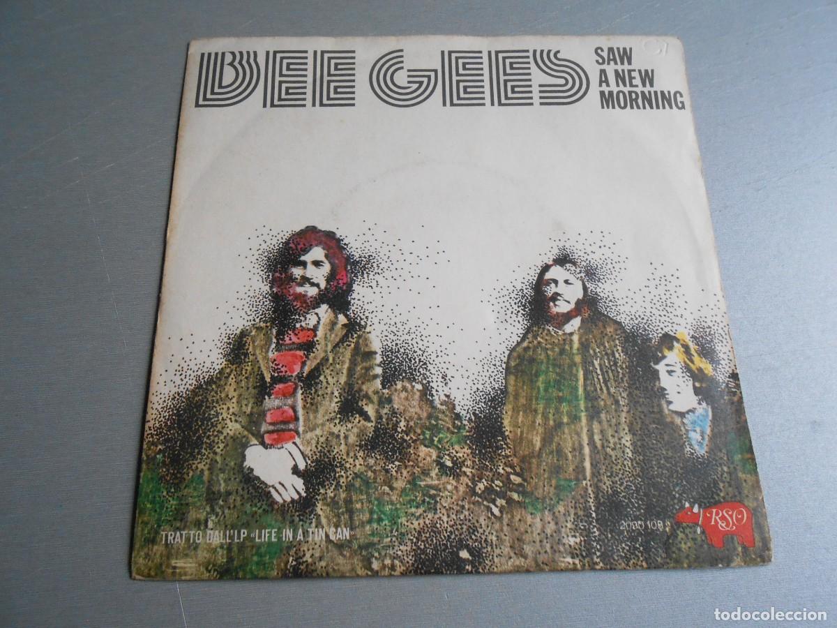 Discos de vinilo: BEE GEES, SG, SAW A NEW MORNING + 1, A&Ntilde;O 1973, RSO, 2090 105, MADE IN ITALY