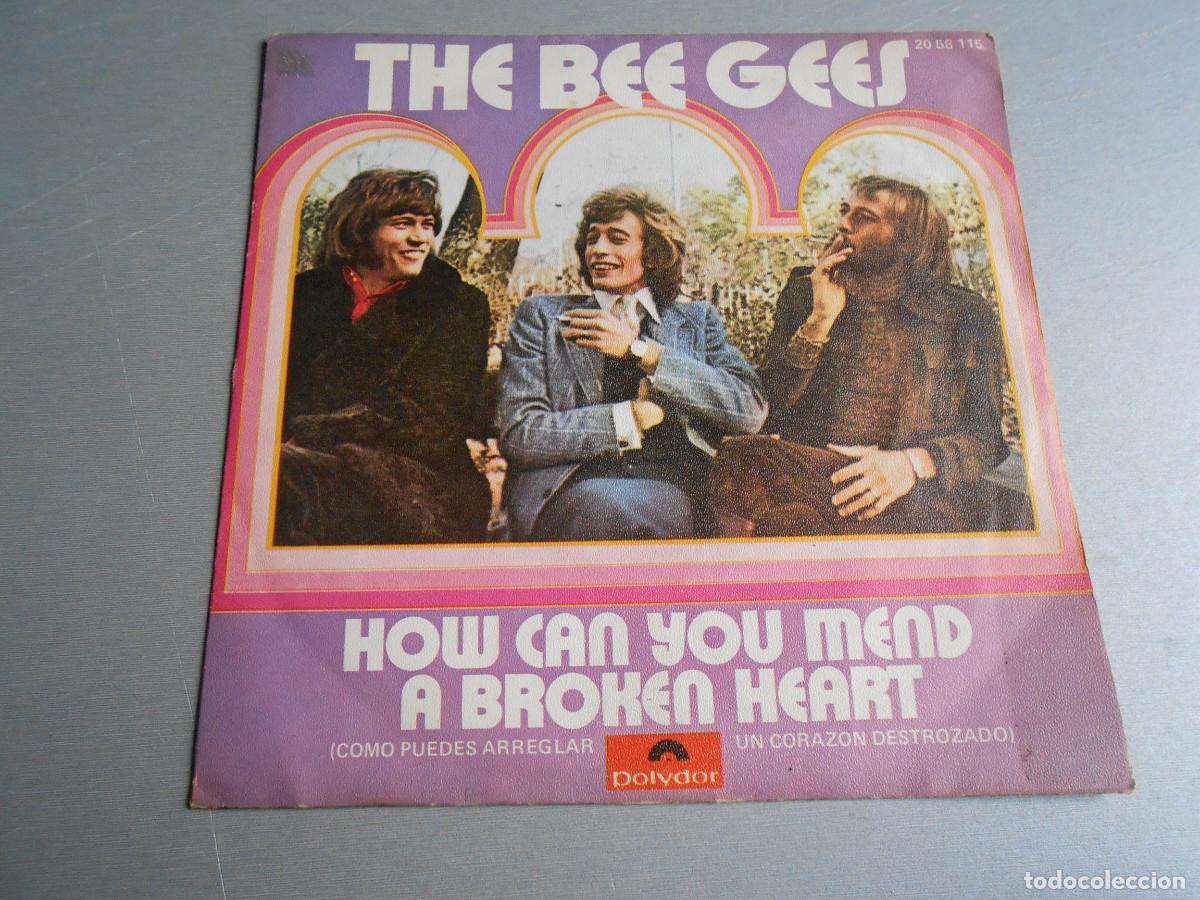 Discos de vinilo: BEE GEES, SG, HOW CAN YOU MEND A BROKEN HEART + 1, A&Ntilde;O 1971, POLYDOR 20 58 115