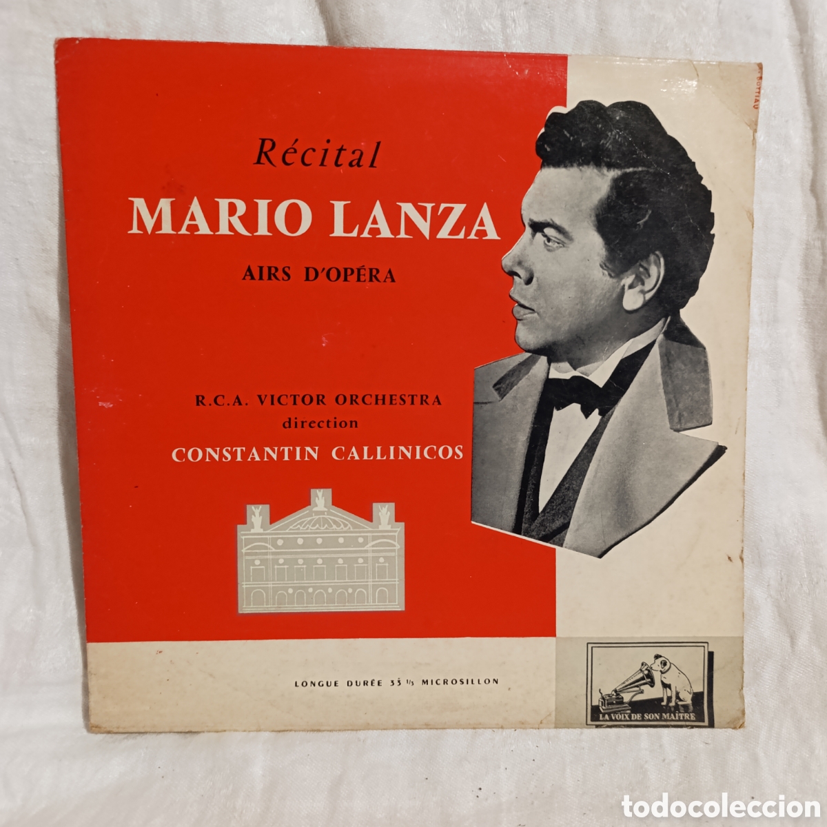 Discos de vinilo: Vinilo 10&rdquo; Mario Lanza &ndash; R&eacute;cital Airs d'Op&eacute;ra (La Voix de Son Ma&icirc;tre, 1953) - Edici&oacute;n Francesa