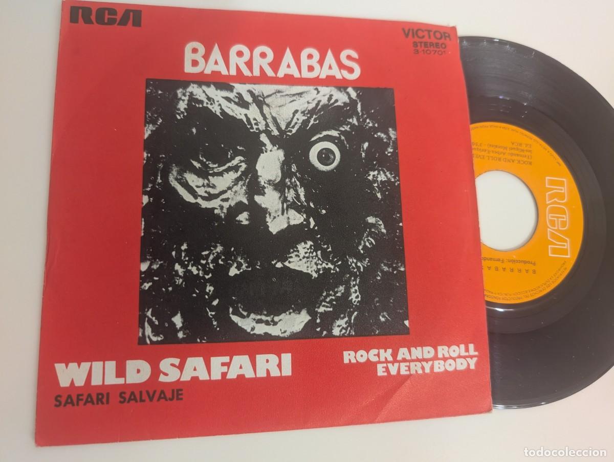 Discos de vinilo: BARRABAS - WILD SAFARI + ROCK AND ROLL EVERYBODY .. SINGLE DE RCA - 1972 - BUEN ESTADO