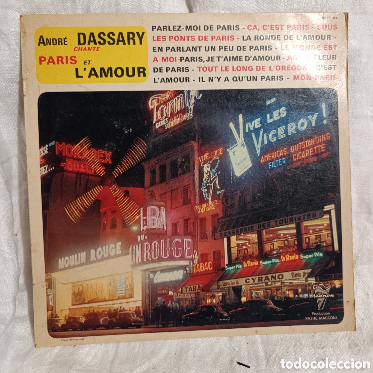 Discos de vinilo: Vinilo 10&rdquo; Andr&eacute; Dassary &ndash; Paris et l'amour (Trianon, 1963) - Chanson Francesa