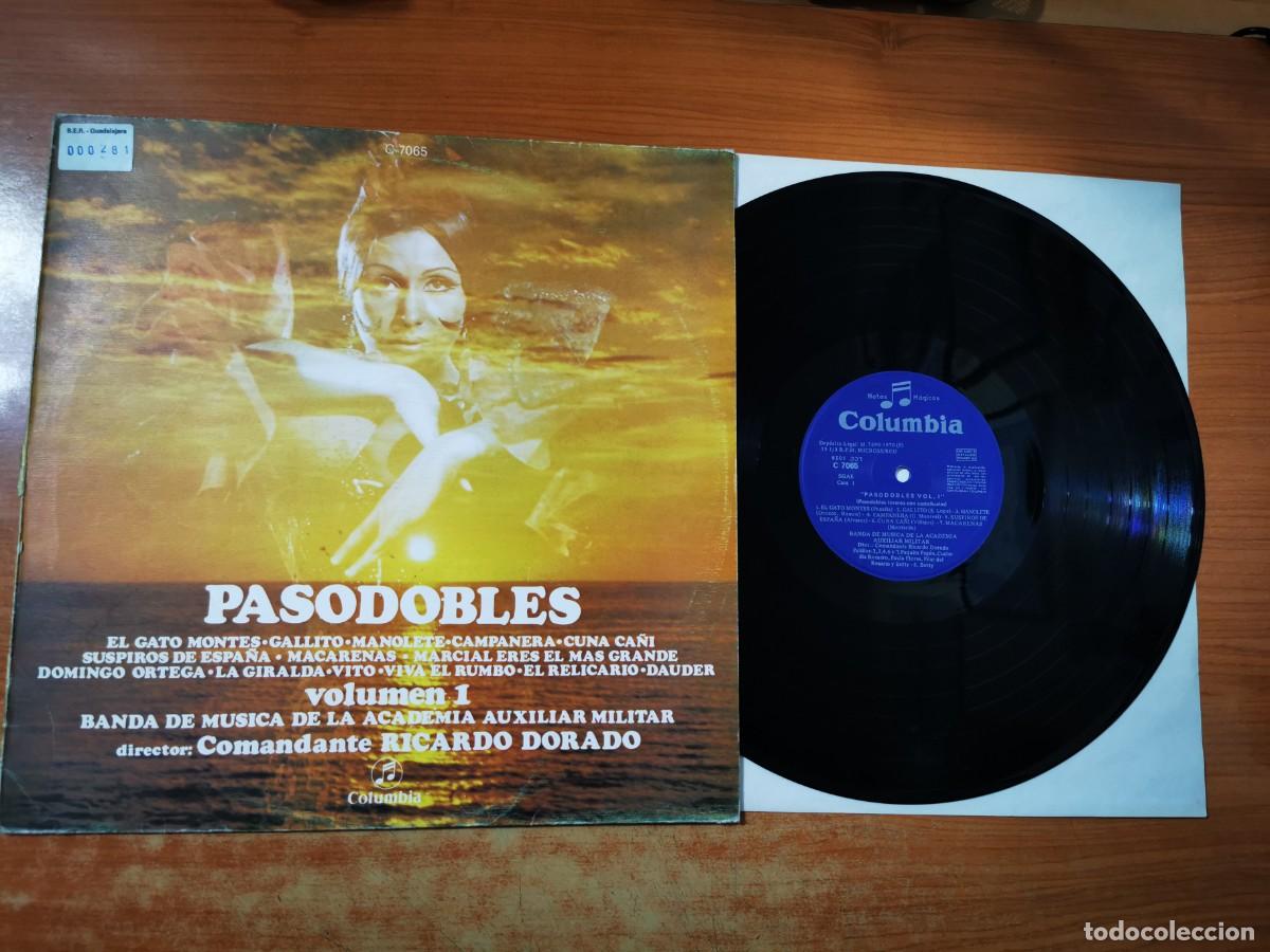 Discos de vinilo: PASODOBLES Vol 1 BANDA DE MUSICA DE LA ACADEMIA AUXILIAR MILITAR LP VINILO 1970 CONTIENE 14 TEMAS