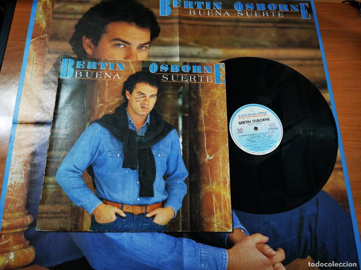 Discos de vinilo: BERTIN OSBORNE Buena suerte POSTER LP VINILO DEL A&Ntilde;O 1985 CONTIENE 9 TEMAS