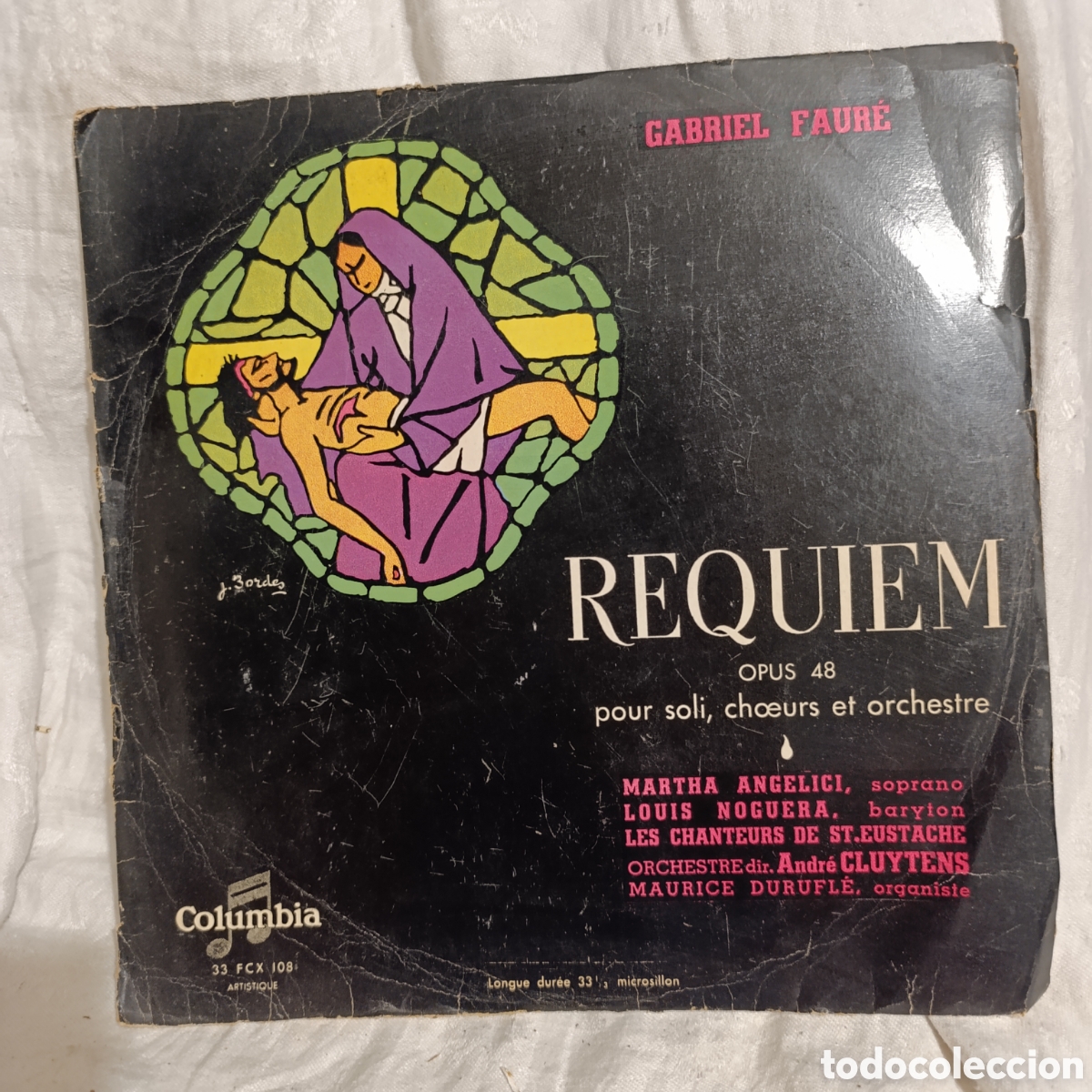 Discos de vinilo: GABRIEL FAUR&Eacute; - Requiem Op. 48 / Cluytens / VINILO 1&ordf; EDICI&Oacute;N FRANCIA 1952 Mono (Columbia)
