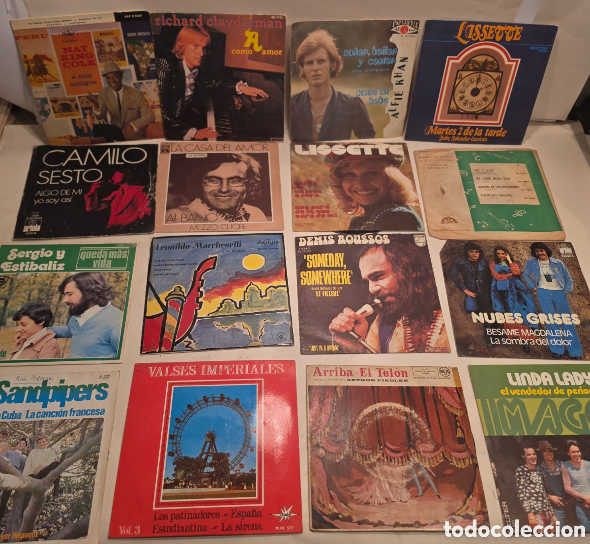 Discos de vinilo: SINGLES. LOTE DE 16 DISCOS 45 RPM. DISTINTAS EPOCAS.
