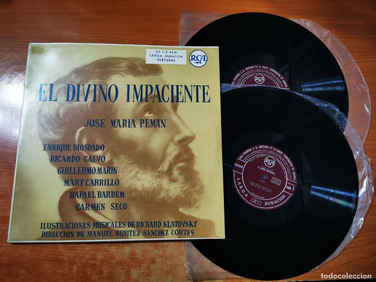 Discos de vinilo: JOSE MARIA PEMAN El divino impaciente BANDA SONORA 2 LP VINILO 1958 MARY CARRILLO RICARDO CALVO