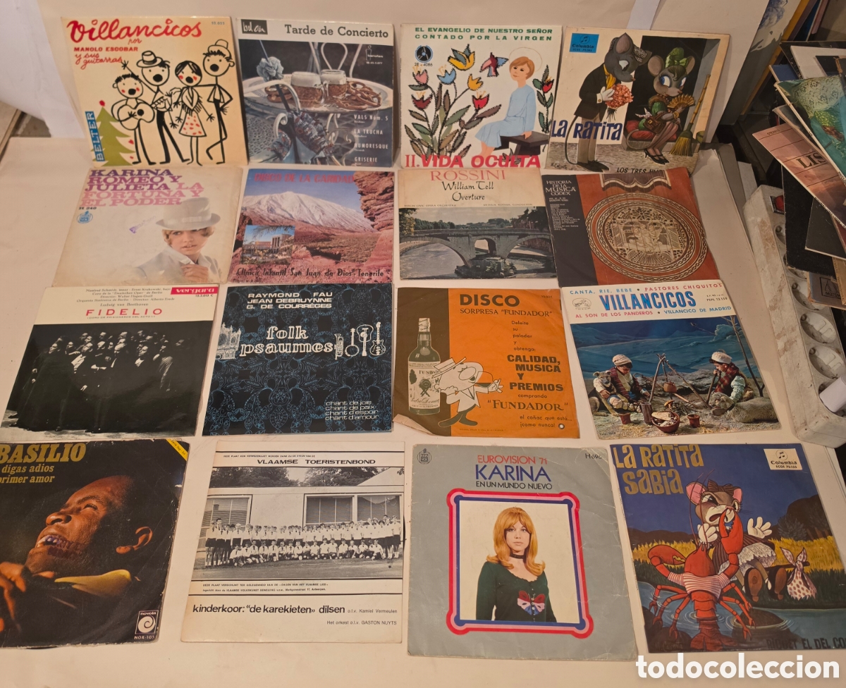 Discos de vinilo: SINGLES. LOTE DE 16 DISCOS DE 45 RPM. DISTINTOS ESTILOS Y EPOCAS.