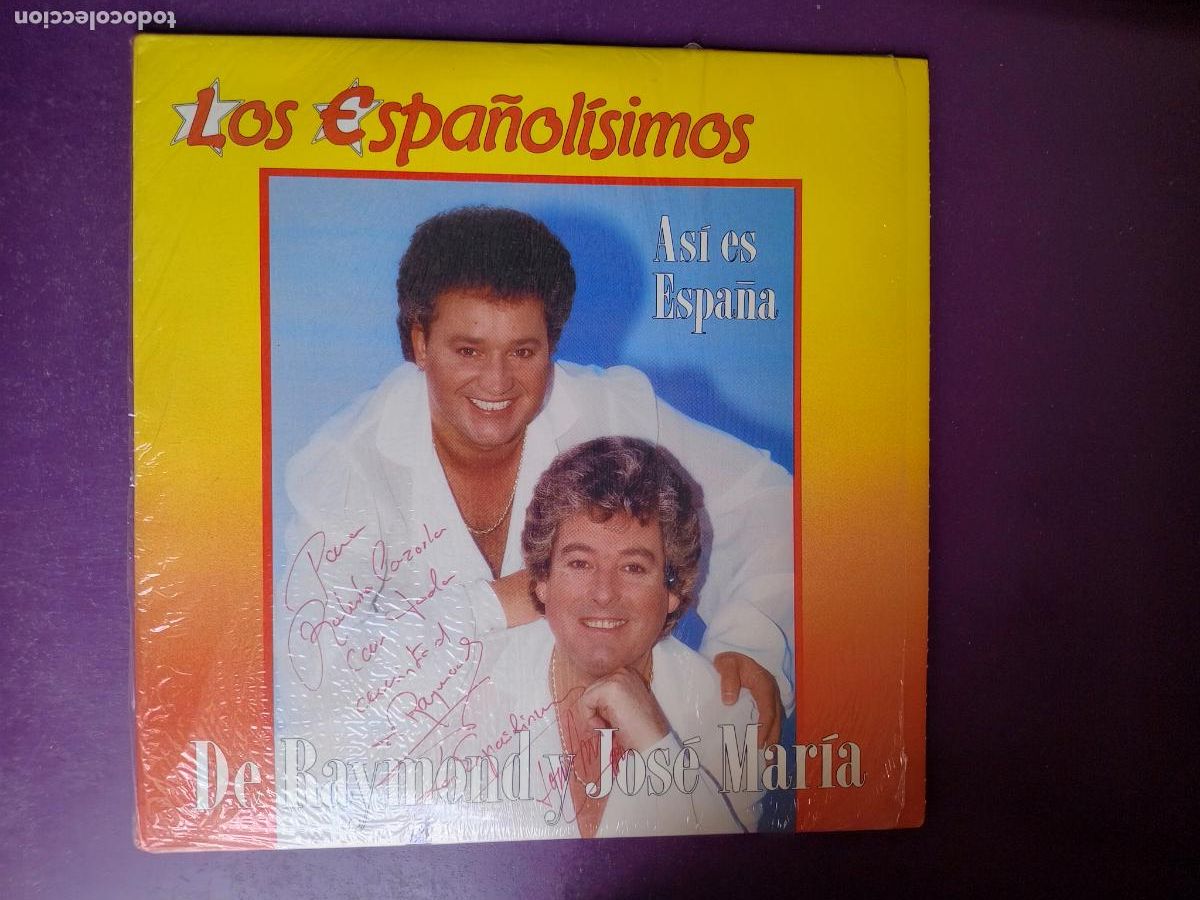 Discos de vinilo: Los Espa&ntilde;ol&iacute;simos &lrm;&ndash; Asi Es Espa&ntilde;a - LP CBS 1987 COPLA GAY 80'S - DE RAYMOND Y JOSE MARIA - FIRMADO