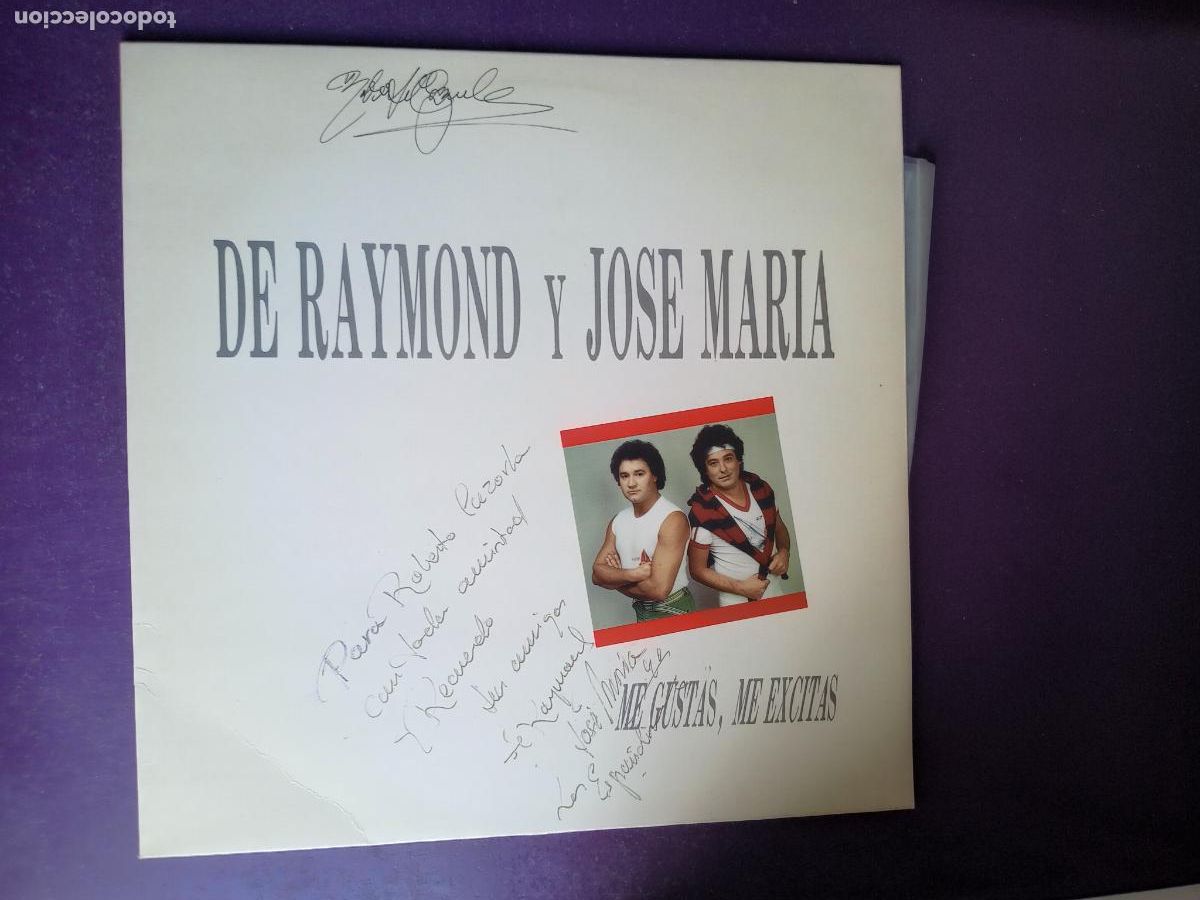 Discos de vinilo: Los Espa&ntilde;olisimos &ndash; Me Gustas Me Excitas LP KONIG 1986 COPLA GAY, DE RAYMOND Y JOSE MARIA - FIRMADO