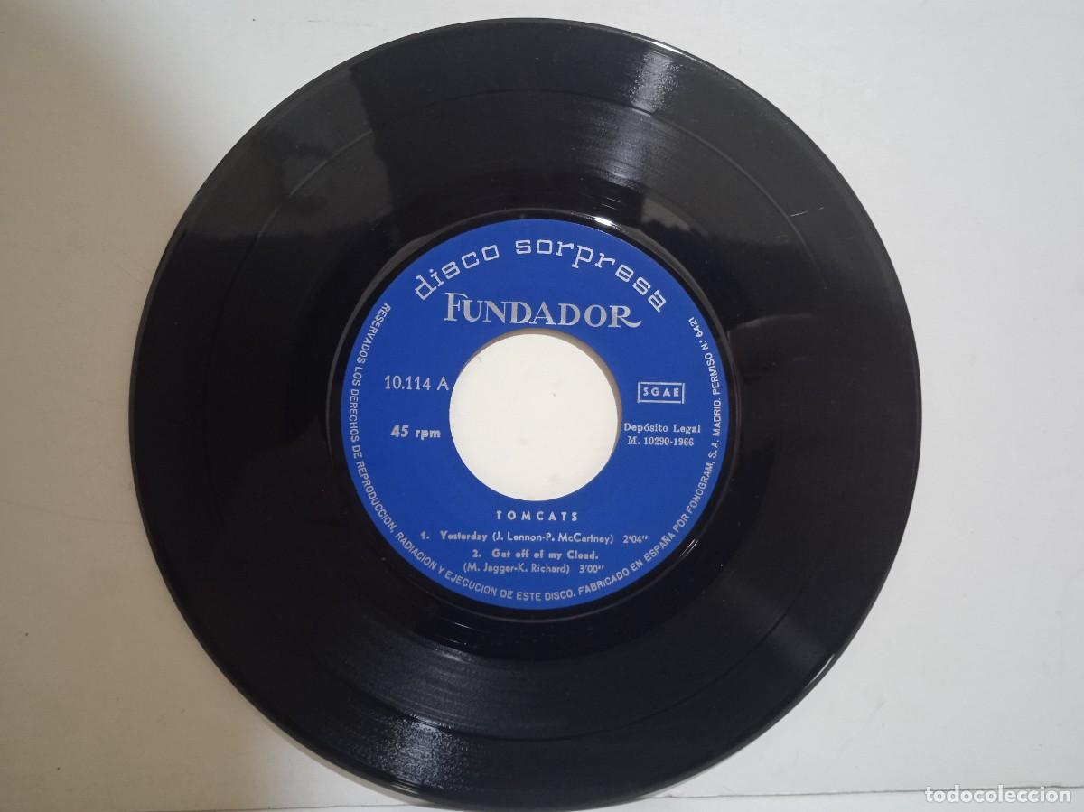 Discos de vinilo: Tomcats - Yesterday / Get Off My Cloud / Satisfaction +1 - EP - 1966 - Foto 3