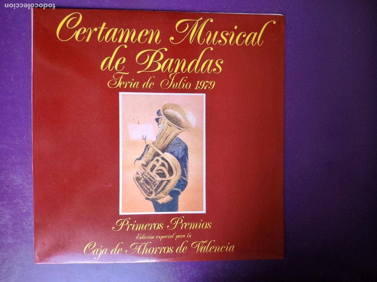 Discos de vinilo: Certamen Musical De Bandas - Feria De Julio 1979 - LP MOVIEPLAY 1979 - FOLK TRADICIONAL VALECIA