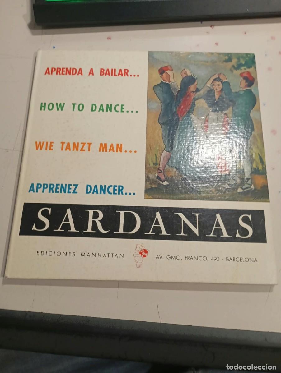 Discos de vinilo: APRENDA A BAILAR SARDANAS - DISCO LIBRO EN CASTELLANO , FRANCES, INGLES Y ALEM&Aacute;N