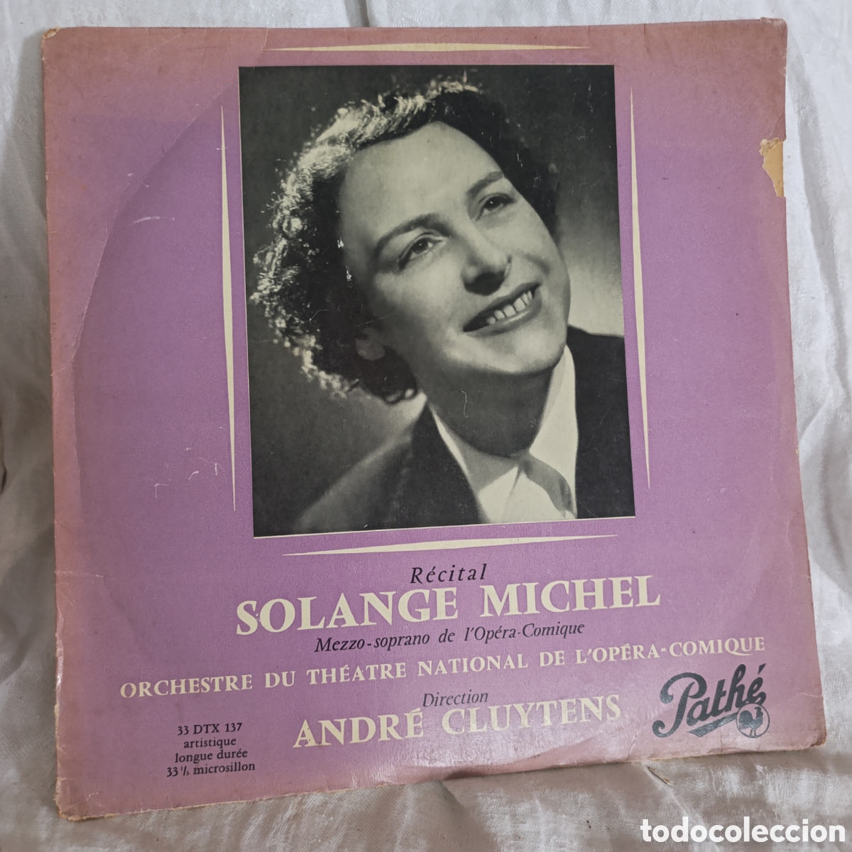 Discos de vinilo: Lp Raro,Vinilo Solange Michel - R&eacute;cital (Path&eacute; 1954, Francia) Andr&eacute; Cluytens